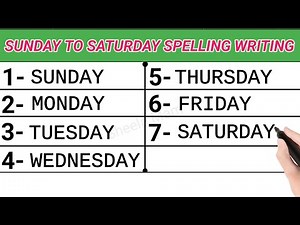 Days Of The Week | Sunday Monday Spelling | Days Name | Sunday Monday Tuesday | Nursery Rhymes.