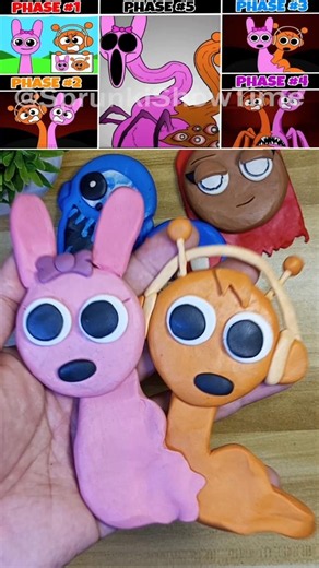 Making Sprunki OC Oren and Pinki Phase3 (From OrenAndPinki) #sprunkioc #sprunki #incredibox #clay