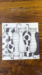 Zentangle Pattern-Cat-A-Line | Drawing Tutorial For Beginners #zentangle #doodle #zendoodle #art #zenart #mindfulart #trending #viralpost #fbpage #easyart | Easy Art