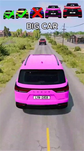 Big and small cars versus a giant car