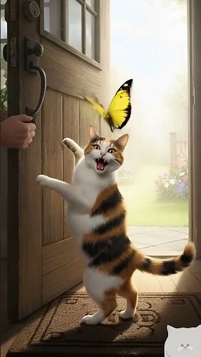 My cat begged to be let outside... for exactly 5 seconds #cats #cat