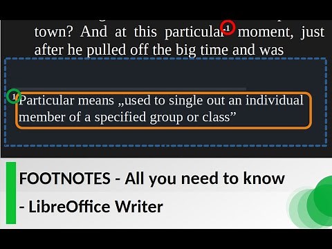 FOOTNOTES - All you need to know (LibreOffice Writer)