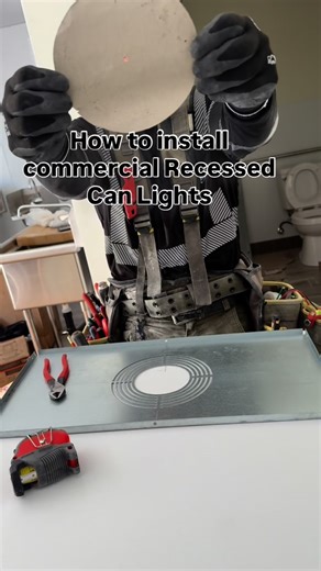 San Diego Electrician on Instagram: "How to install commercials recessed lights. Hit me up if you wanna know what brand I use to make the job the easiest with the best quality.💪🏽⚡️ #electrician #construction #diy #tips #commerical #industrial #residential #sparky #fyp #explorepage #electrical #lifehacks #trades #pov"
