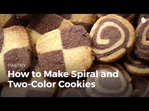 Easy recipe: Learn how to make a pinwheel and checkerboard two-colored cookies