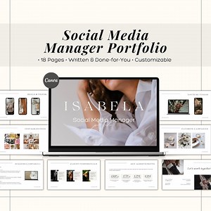 Social Media Portfolio Template, Social Media Manager Portfolio, Social Media Manager Templates, Social Media Management Digital Portfolio - Etsy