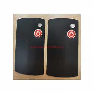 [Hot Item] Custom Screen Printing Matt Black Emboss Button PC Labels for Electronics