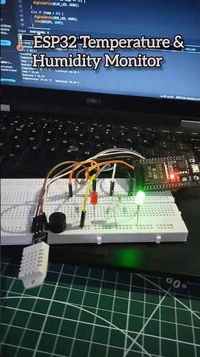 🌡️ ESP32 Temperature & Humidity Monitoring System | DHT22 Sensor | Arduino IDE