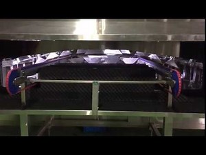 BENDED GLASS WASHING MACHINE FOR TRUCK AND BUS WINDSHIELD