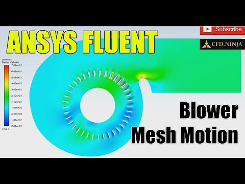 ✅ #Ansys Fluent | Blower | Mesh Motion (Unsteady)