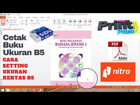 How to print a B5 size book (182 mm x 257 mm) ~ Nitro PDF ~ Adobe Reader