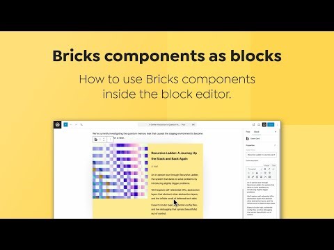 Bricks - Components as blocks