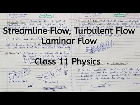 Streamline Flow | Turbulent Flow | Chapter 9 | Mechanical Properties of Fluids | Class 11 Physics