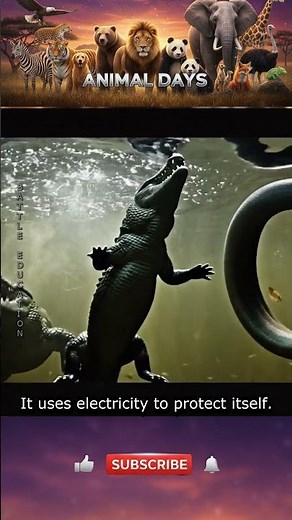 Electric Eel's Shocking Defense: A Predator's Worst Nightmare #Animals #Wildlife #Nature