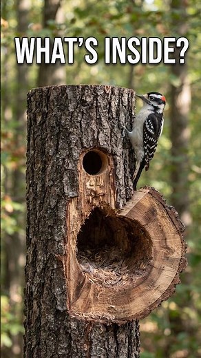 How a Woodpecker Builds a Home Inside a Tree