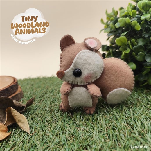 Easy DIY Felt Squirrel Plush Sewing Pattern PDF – Woodland Animal Gift Idea - Etsy UK