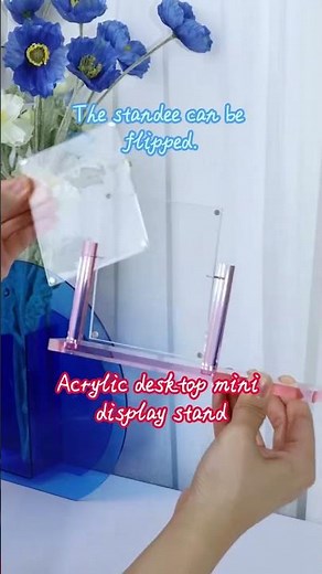Acrylic desktop mini display stand: Let your treasured little moments shine brightly as you flip it.
