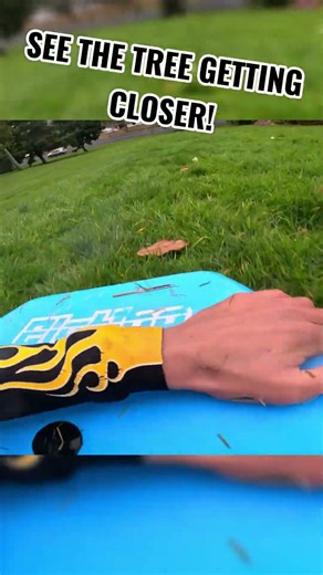 DANGEROUS HILL SLIDING!!!(nearly hit a tree!!!)