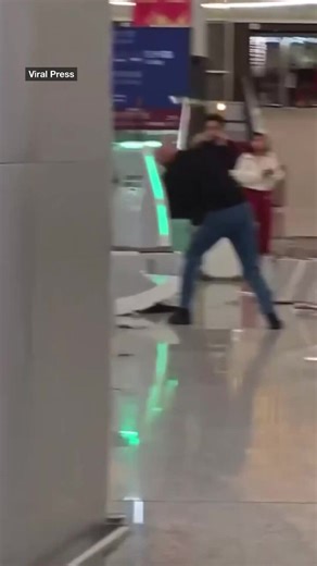 Passenger's violent rampage at popular airport
