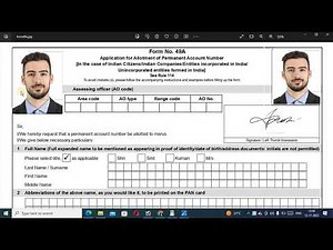 How To Fill Pan Card Form 49a Offline || How To Fill From 49A || Learn To Fill Pan Card From 49A