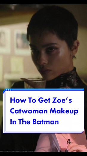 Catwoman Makeup Tutorial featuring Zoe Kravitz from The Batman Movie