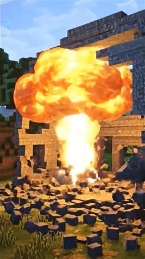 Exploded My Minecraft House with TNT 😭💥 #shorts #minecraft #gaming #trending