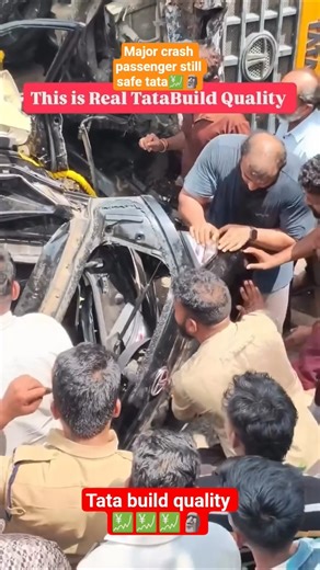 Tata Nexon Proves 5-Star Safety Again | crash with truck #tatanexon2025 #tatanexondurability