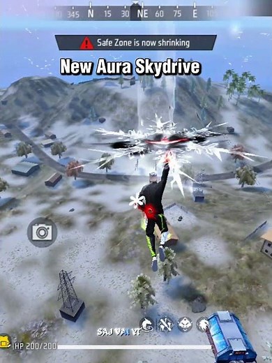 New aura skydrive jumptime!! FREE FIRE!!