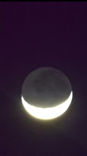 地球照（ちきゅうしょう、earthshine）は、三日月などの細い月の影の部分が、うっすらとぼんやり明るく見える現象 #tokunoshima #shortvideo #徳之島