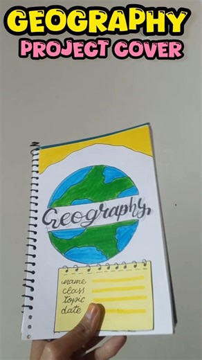 Geography project cover ideas 🔥💡