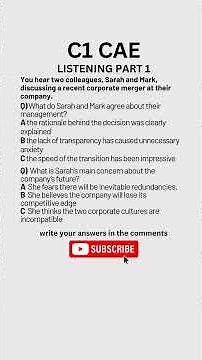 C1 Certificate Advanced English (CAE) Listening Test - Part 1 02.2026 #cae #caexams