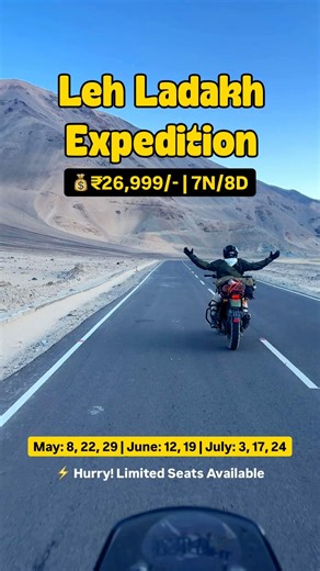 🏔️ Leh Ladakh Trip (8D/7N) – Dream Ride to the Land of High Passes!