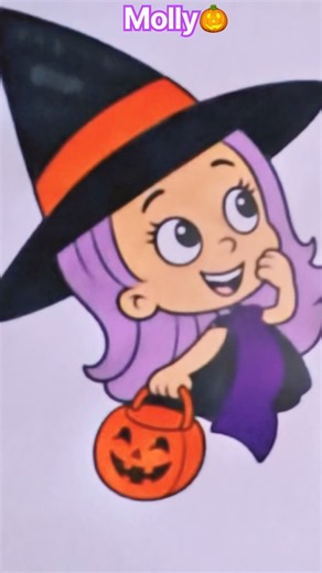 How to Color Molly for Halloween 🎨👻 #bubbleguppies #coloring #halloween
