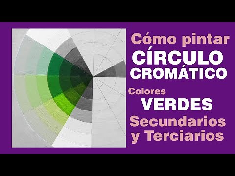 GREEN. COLOR WHEEL 2 step by step. Secondary and tertiary green colors; Color wheel