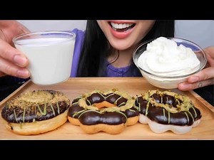 Mister Donut DUBAI CHOCOLATE (ASMR EATING SOUNDS) NO TALKING | SAS-ASMR