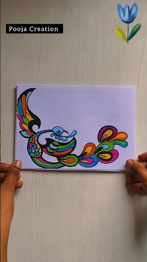 50 Peacock 🦚 Border designs / Project Work Designs/ Front page design #schoolproject #shorts