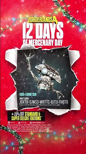 Day 1/12: 12 Days of Mercenary Day 🎄 | Borderlands 4