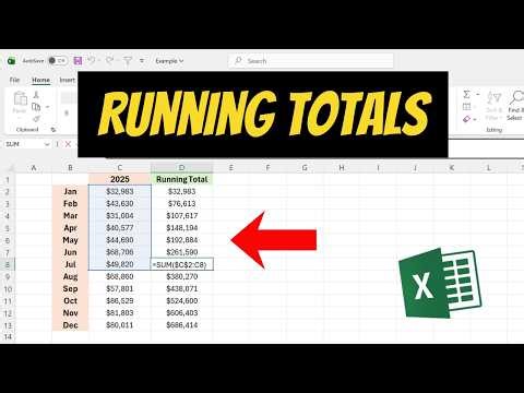 How To Calculate Running Totals In Excel