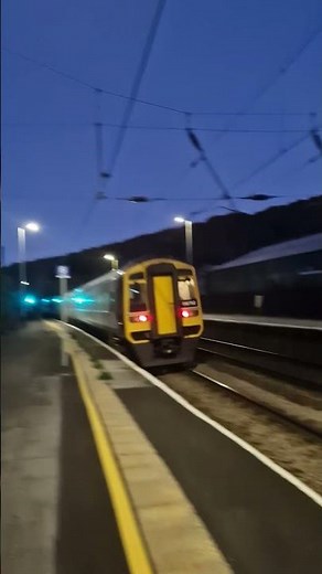 a class 158 speeds past keighley! #train #railwaycontent #trainspotting