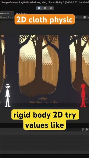 How to simulate cloth physic in Unity 6 2D