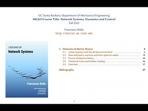 Network Systems - Lecture 2: Elements of Matrix Theory