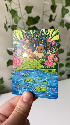 eve🌟 on Instagram: "Eevee speedpaint? ~ ~ This card was so fun to paint and it’s so cute! Prints will hopefully be available soon - I’ll make sure to put an announcement on my story when the next drop goes live :) ~ ~ #pokemon #pokemoncardart #eeveeart #eeveecard #eeveepokemoncard #pokemonart"