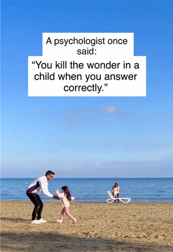 When a child asks, “Where does thunder come from?” Of course you could say: “Air pressure.” Or you could say: “It’s the sky clapping its hands when it’s happy.” That’s not being silly. That’s emotional language and it’s how imagination is built. A child who only gets explanations doesn’t always learn how to think... They learn how to agree. A child once asked why leaves fall. The answer they got? “Because trees get tired of holding them.” For a whole week, that child gathered fallen leaves and w