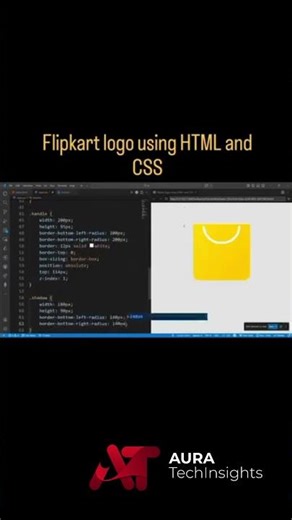 Create Flipkart Logo Using HTML & CSS Web Design Tutorial #shorts #viralshort #logodesign #coding