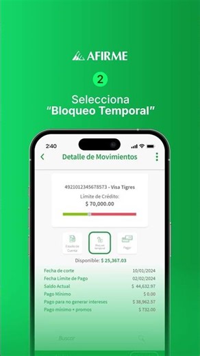 ¿Cómo bloquear tu tarjeta desde la App?