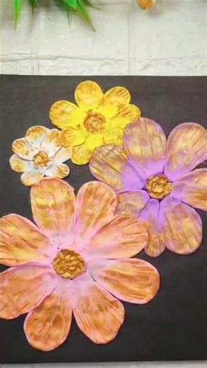 Clay Texture Painting 🌸🤌 #ytshorts#shortsviral#textureart