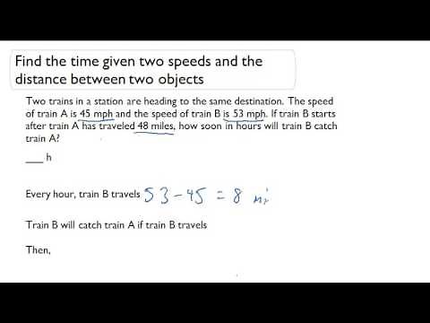 Find the time given two speeds and the distance between two objects