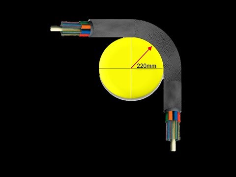 Calculate Bend radius on Fibre Cable under Pull force.