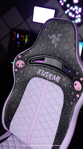 Aesthetic AND comfortable? She’s everything you need – she’s the Razer Enki X Kuromi Edition gaming chair. Check her out now from the link in bio! #Razer #Sanrio #Gaming | Razer