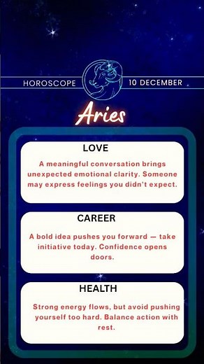 Today’s Horoscope — Dec 10 | Love • Career • Health (All Signs). #dailyhoroscope #horoscopetoday