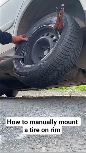 How to manually mount a tire on rim